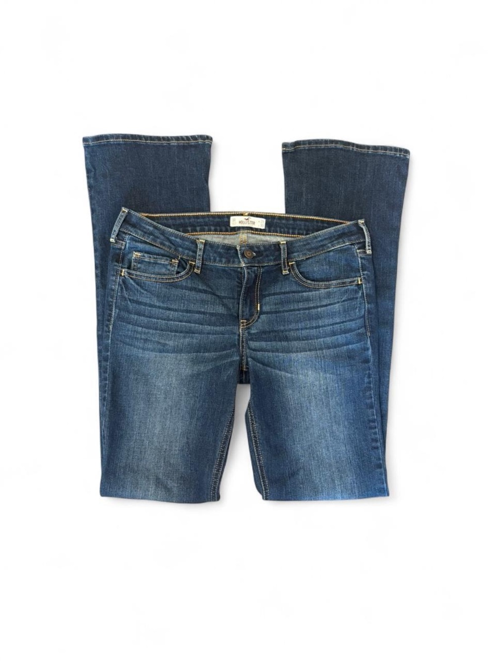 Hollister NWOT Women's Dark Blue Stretch Bootcut Jeans, Size 9R